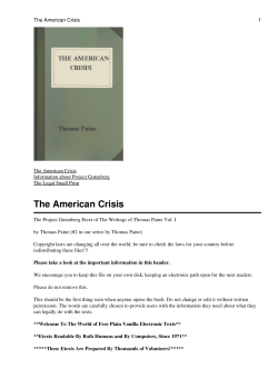 The American Crisis - University of Macau Library