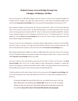 Bedford County Covered Bridge Driving Tour 9 Bridges, 90 Minutes