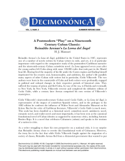 A Postmodern &ldquo;Play&rdquo; on a Nineteenth Century Cuban Classic