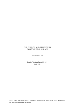 THE CHURCH AND RELIGION IN CONTEMPORARY SPAIN