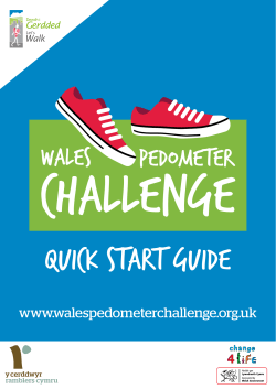Quick Start Guide - Wales Pedometer Challenge