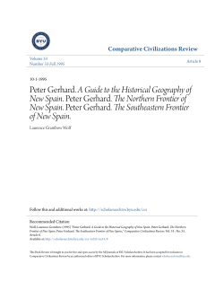 Peter Gerhard. A Guide to the Historical Geography of New Spain