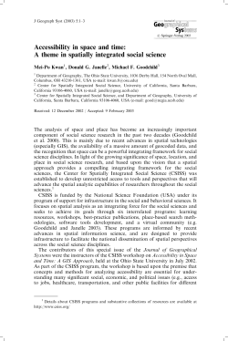 Accessibility in space and time: A theme in