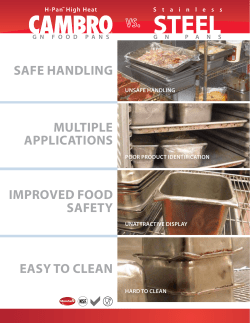 Multiple ApplicAtions iMproved food sAfety eAsy to cleAn