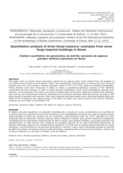 An&aacute;lisis cuantitativo de paramentos de ladrillo: ejemplos de algunos
