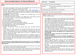 History Knowledge Organiser