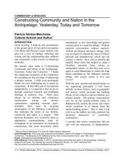 Constructing community and nation