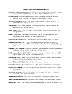 Leaders of the Social Justice Movement