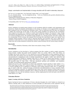 Design, customization and implementation of energy simulation with