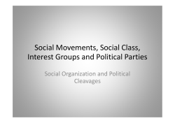 5 Social Movements, Social Class, Interest Groups