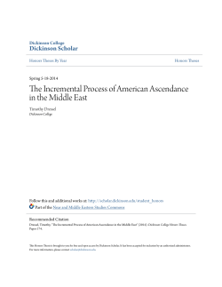 The Incremental Process of American Ascendance in the Middle East
