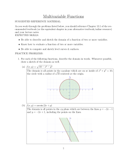 Multivariable Functions