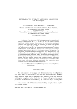 Determination of heavy metals in soils using XRF technique