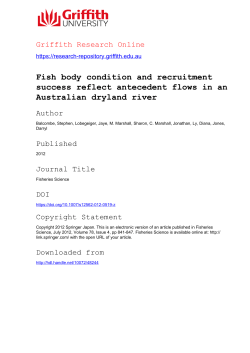 Fish body condition and recruitment success reflect antecedent