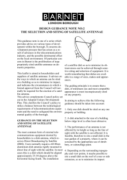 Design Guidance Note 2:The selection and sitting