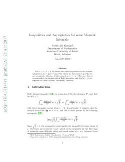 Inequalities and Asymptotics for some Moment Integrals