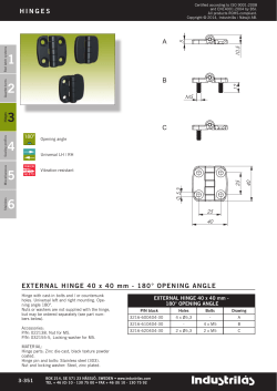 EXTERNAL HINGE 40 x 40 mm - 180° OPENING ANGLE HINGES B
