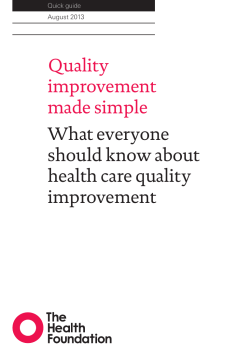Quality improvement made simple