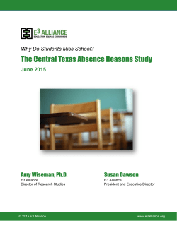 The Central Texas Absence Reasons Study