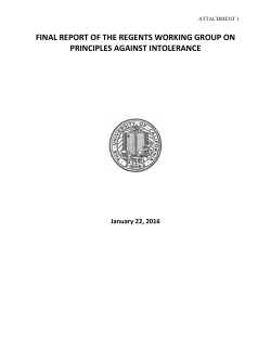 final report of the regents working group on principles against