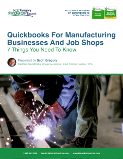 QuickBooks for Manufacturing and Job Shops