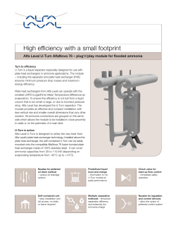 High efficiency with a small footprint