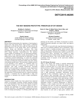 The Way Makers Prototype: Principles of DIY Design - SUTD