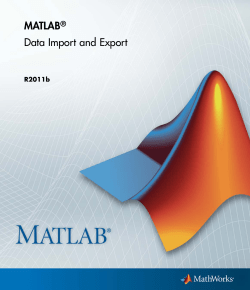 MATLAB Data Import and Export