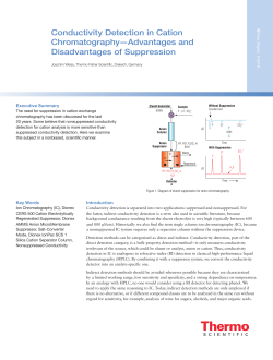 Conductivity Detection in Cation Chromatography&mdash;Advantages and