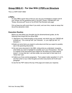 Group DBQ #1