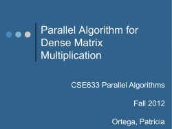 Parallel Algorithm for Matrix Multiplication