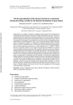 On the generalisation of the mixture fraction to a monotonic mixing
