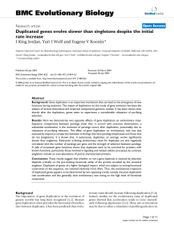 Duplicated genes evolve slower than singletons despite the initial