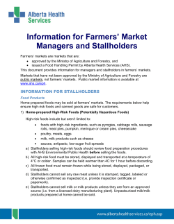 Farmers` Market Information Package