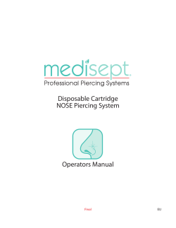 Disposable Cartridge NOSE Piercing System