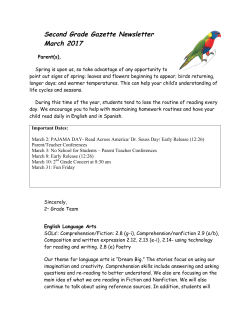 March:marzo newsletter (Eng and Span)