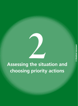Assessing the situation and choosing priority actions
