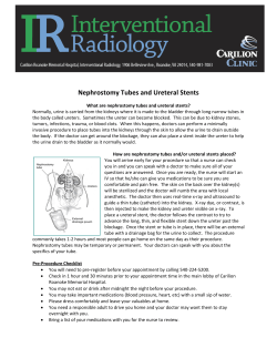 Nephrostomy Tubes and Ureteral Stents