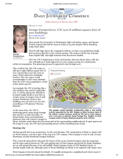 Design Perspectives: UW eyes 8 million square feet of new buildings