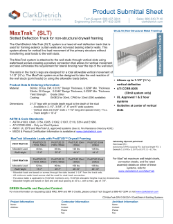 Non- Structural Drywall Framing