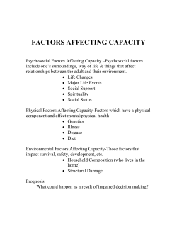 FACTORS AFFECTING CAPACITY