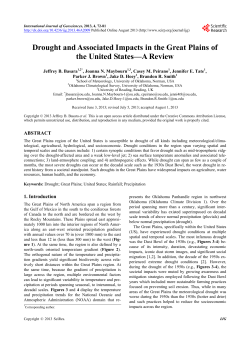 Drought and Associated Impacts in the Great Plains