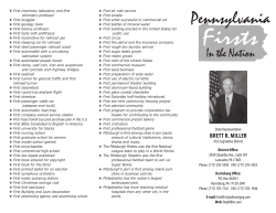 Firsts - RepMiller.com