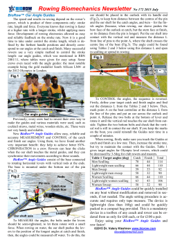 New BioRow&trade; Oar Angle Guides