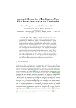 Automatic Recognition of Landforms on Mars Using Terrain