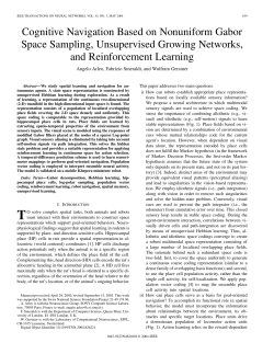 Cognitive Navigation Based on Nonuniform Gabor Space Sampling