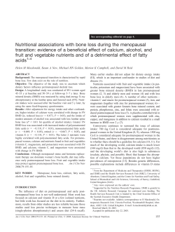 Nutritional associations with bone loss during the