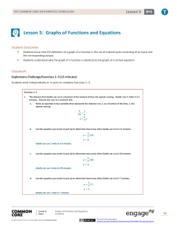 Lesson 5: Graphs of Functions and Equations