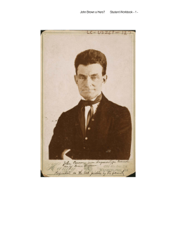 Historical Background of John Brown