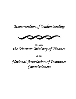 Memorandum of Understanding the Vietnam Ministry of Finance